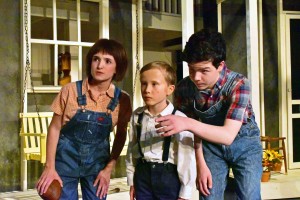 Sophia Manicone, Caden Mitchell & Brendan Dure in "To Kill a Mockingbird"