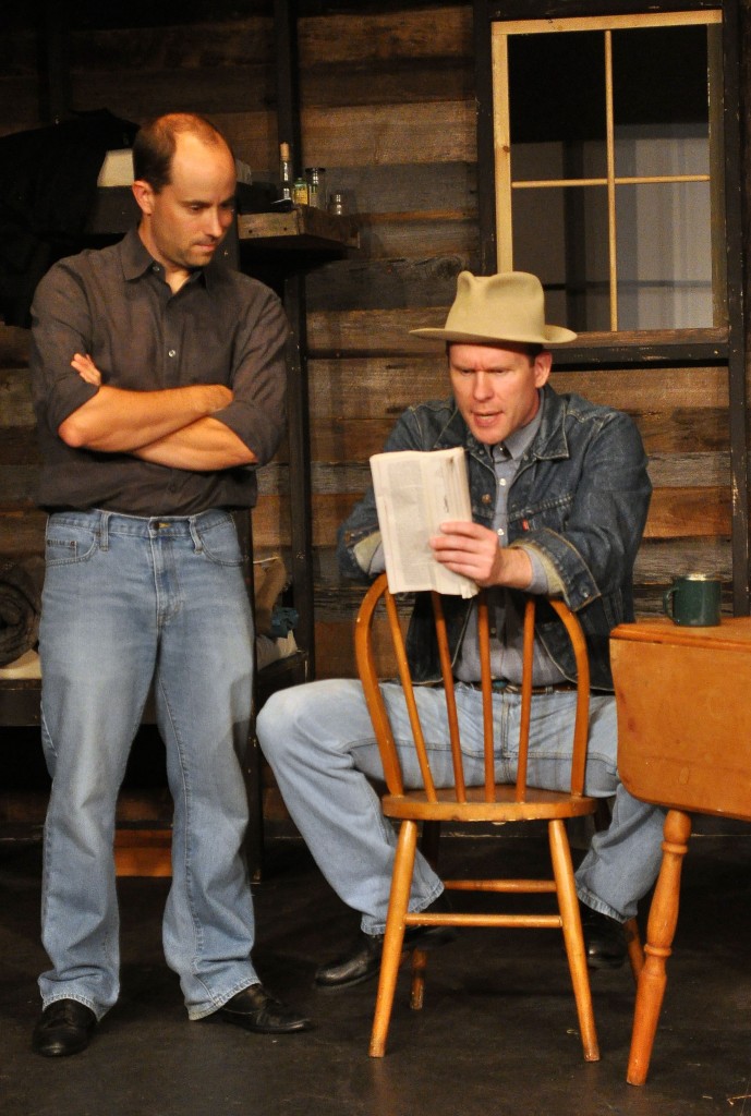 Bobby Welsh as Whit and Ian Wade as Slim in "Of Mice and Men"